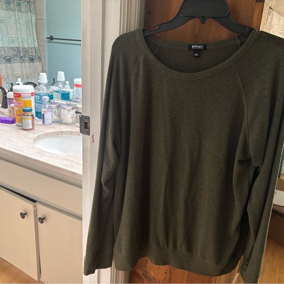 Buffalo David Bitton Olive Crewneck Sweater - Picture 3 of 3